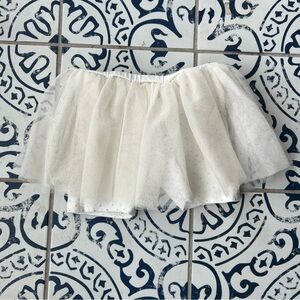 Ivory & Gold Metallic Tutu Skirt 12-18M